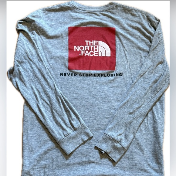 The North Face Gray Pullover with Red Logo - Picture 5 of 6